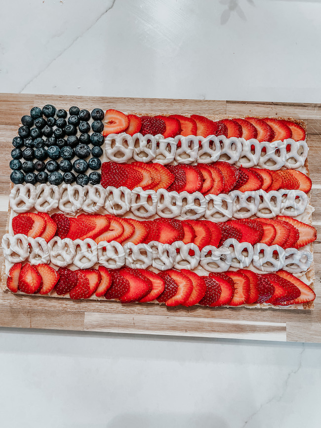 Fourth of July fruit pizza